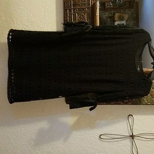 Black Dress with crochet over lay